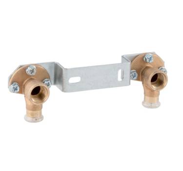Geberit Mapress Copper Elbow Tap Connector 90°, Premounted, Double