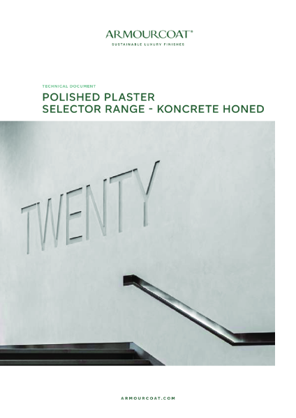 Armourcoat Polished Plaster Koncrete Honed - Technical Document