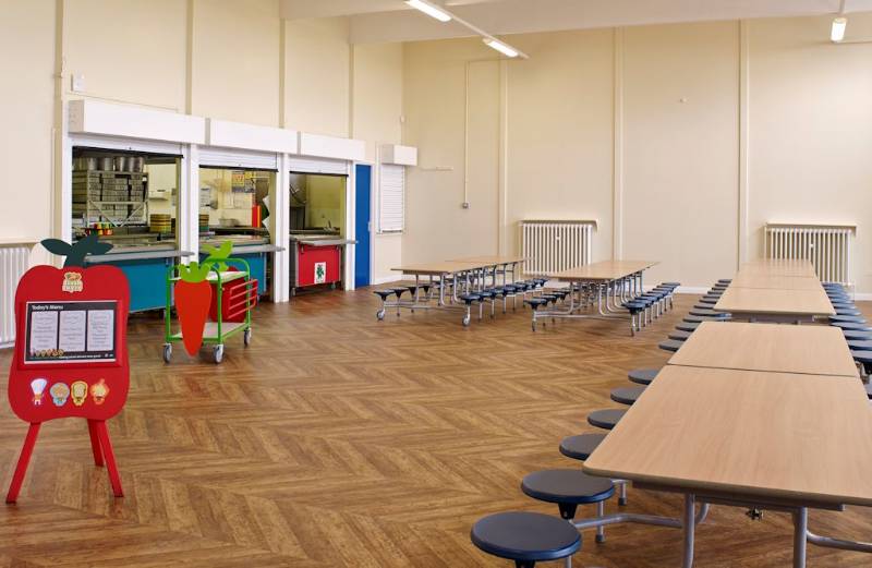 Expona Flow flooring adds impact to school dining hall