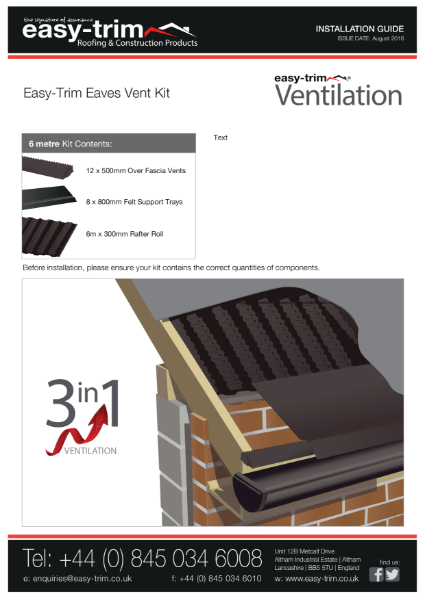 3 in 1 Eaves Vent Kit Installation Guide