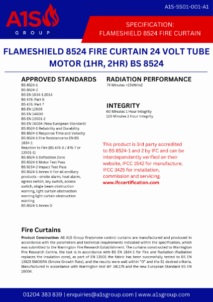 A1S Group Specification Sheet: Flameshield 8524
