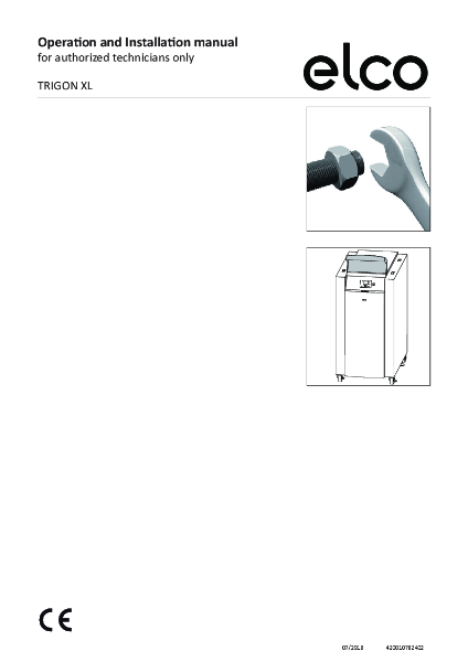 ELCO Trigon XL - Installation Manual