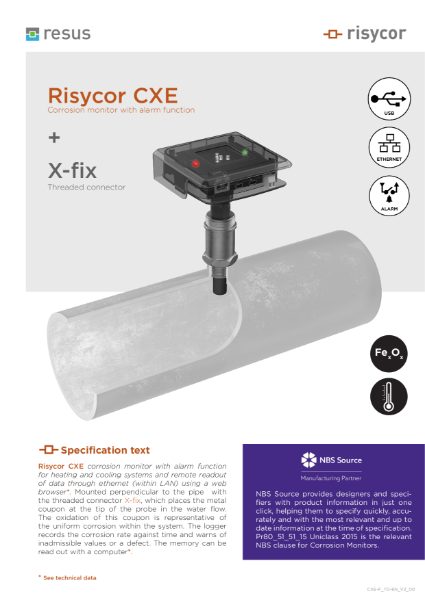 Risycor CXE-fix set Technical Datasheet EN V2 00