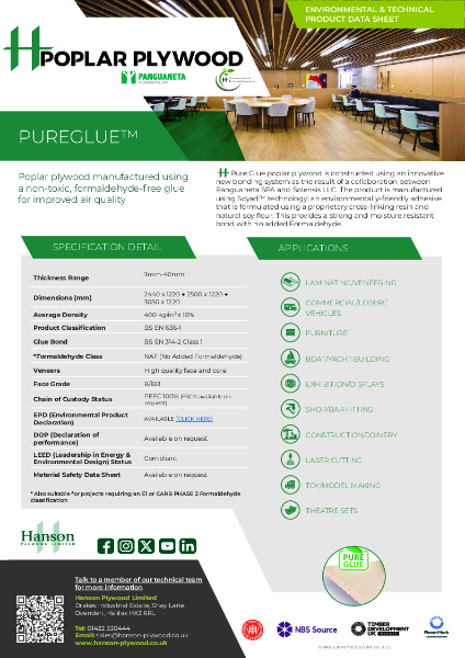 H Poplar Plywood- PureGlue™