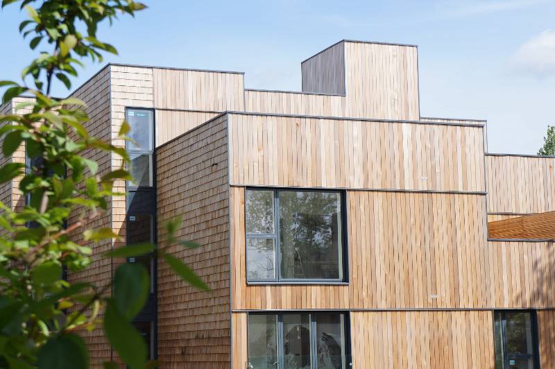 Canadian Western Red Cedar Timber Cladding Case Study - NORclad - Churchwood Gardens