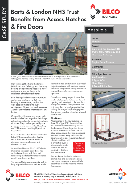 CASE STUDY - BARTS & LONDON HOSPITAL