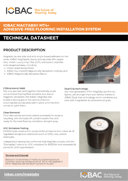 IOBAC MagTabs Technical Datasheet