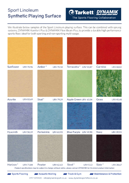 DYNAMIK - Lino Sports Flooring Colours