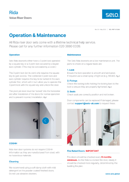 E30Sa | Metal Riser Doors Operation & Maintenance