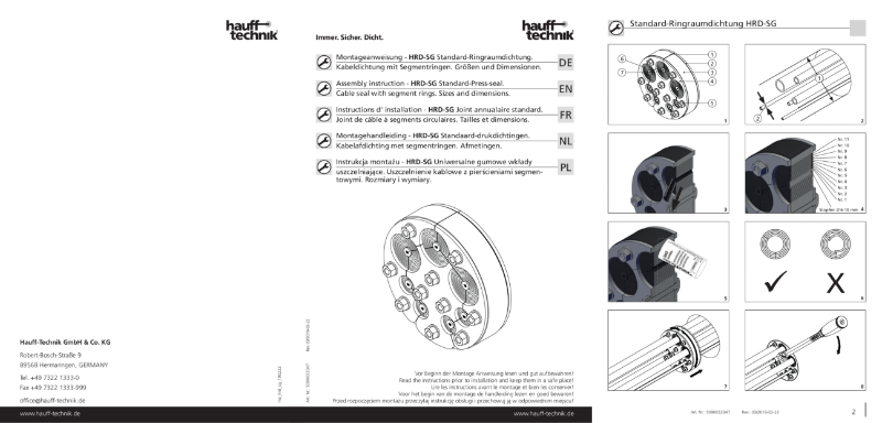 Hauff-Technik Press Seal - Assembly Instructions