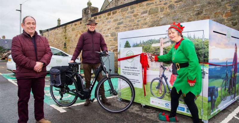 Sustainable Transport Charity, Moray Carshare, Extends New e-Bike Service Utilising FalcoCrea Cycle Lockers