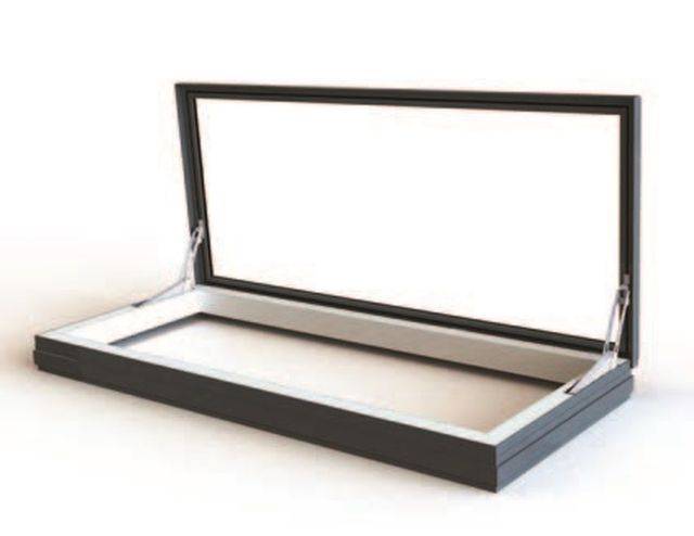 Skyway 24v Hinged Access Flatglass Rooflight  - For Ventilation/ Occasional Roof Access