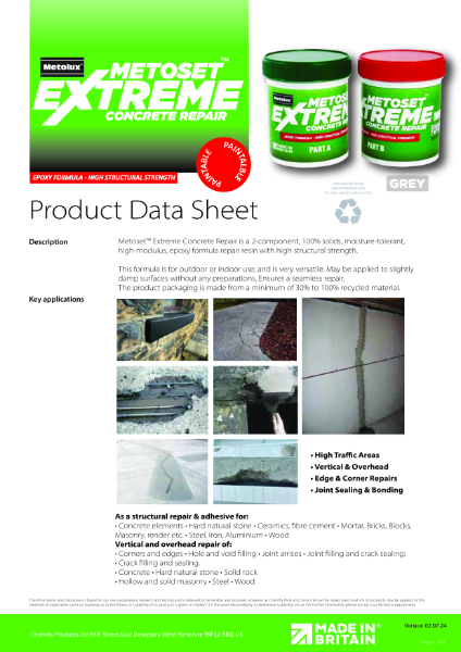 Metolux® Metoset Extreme Product Data Sheet