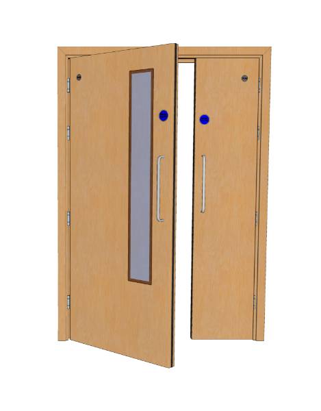 Lamdoor Unequal Pair Door - PVC Postformed Medium Duty Doorset