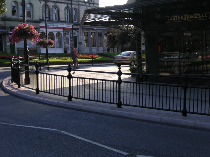 ASF Balmoral Post and Panel with Top Rail, Keighley Town Centre