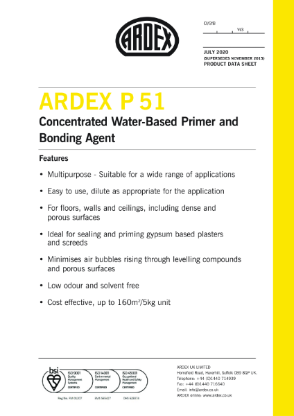 ARDEX P 51 Datasheet