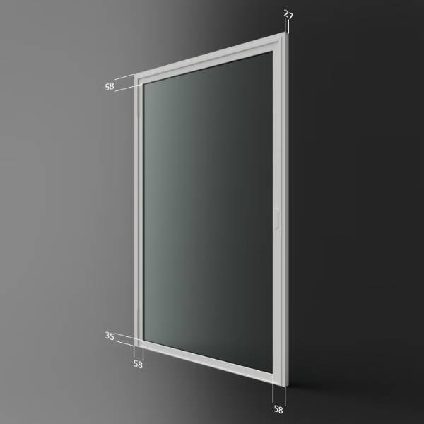 Slimline Hinged Unit - Low Threshold - Secondary Glazing Unit