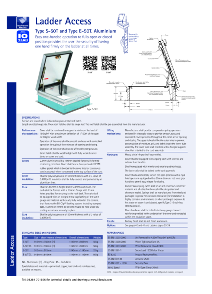 Ladder Access Roof Hatch