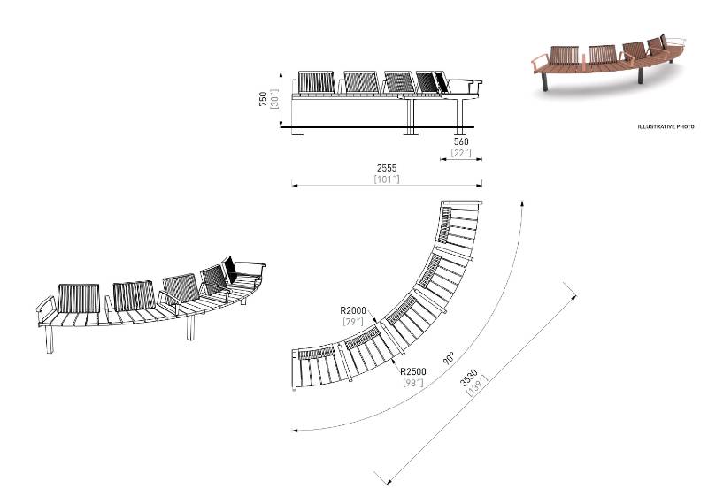 Vera Solo Bench - Outdoor Seating/ Benches