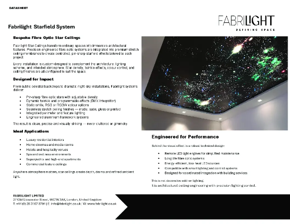 Fabrilight Starfield System Datasheet 3