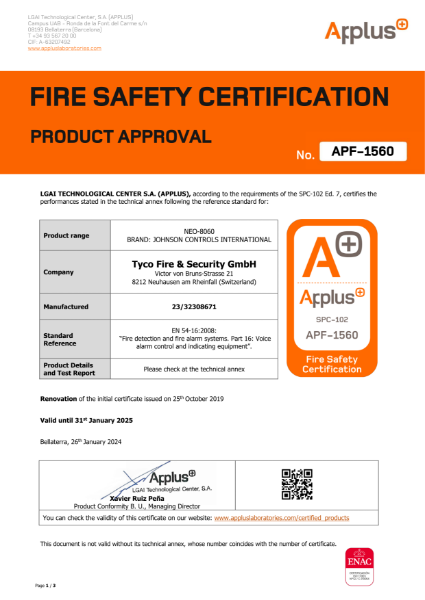 Fire Safety Certification