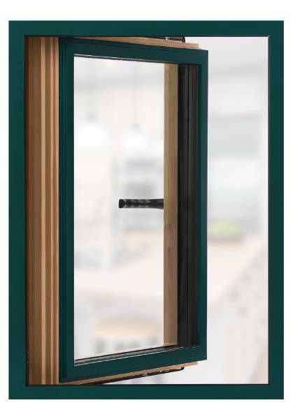 GBS98-A Triple Glazed Aluminium Clad Timber Inward Opening Window