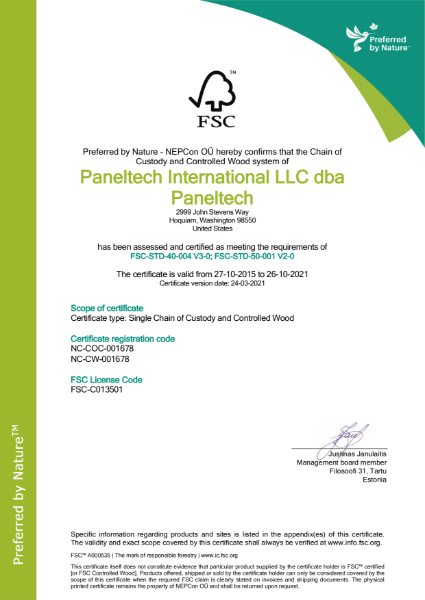 PaperStone® FSC Certification