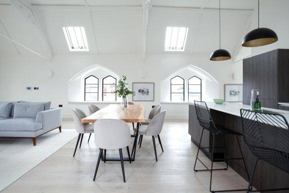 Former Church gets new lease of life with new steel windows and doors, after being renovated into four superb homes