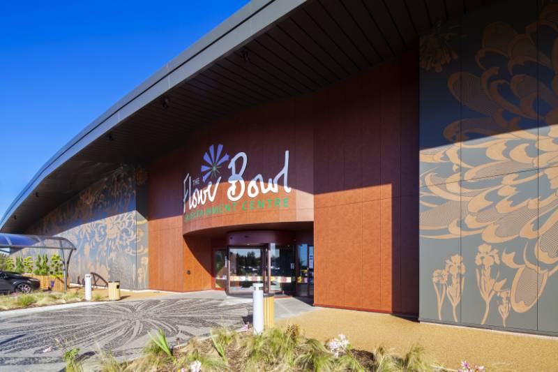 Rockpanel art blooms at Barton Grange Flower Bowl