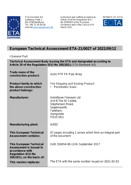 European Technical Approval (ETA)