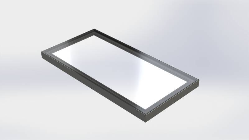 Skyway Fixed Flat Glass Rooflight - Single Pane