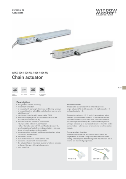 WMX 526-826 Product Sheet