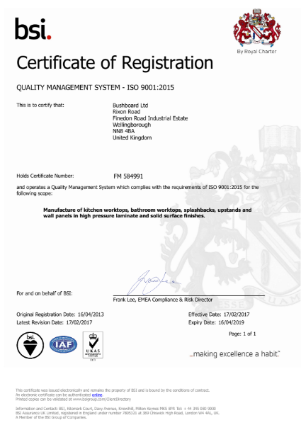 ISO 9001:2015 Certificate