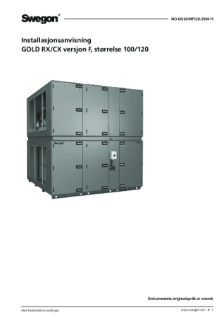 Gold RX/CX - Installasjon