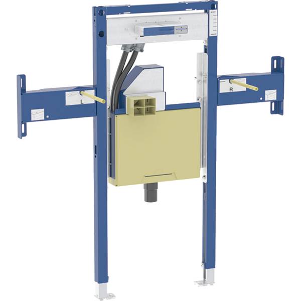 Geberit Duofix element for Geberit ONE washbasin, small projection and Geberit ONE wall-mounted tap, part-height, with concealed turn trap, with concealed Clou - Duofix installation element