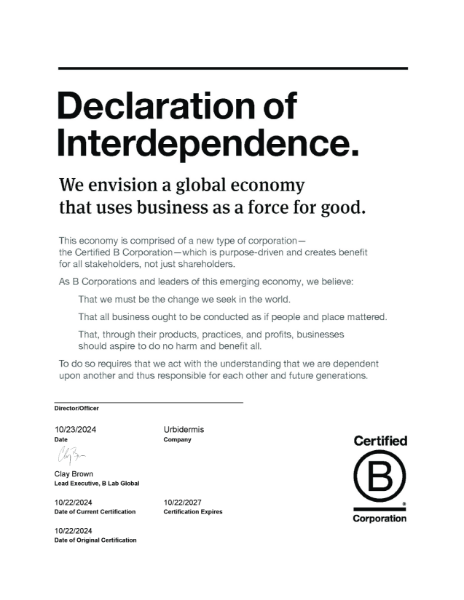 B Corp Certificate