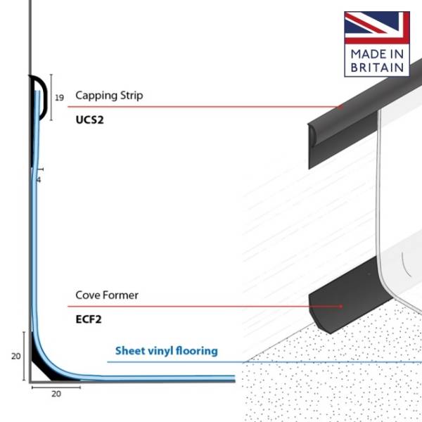 Mini Cove Former And Capping Strip (Capping Seals) For Resilient Floorcovering