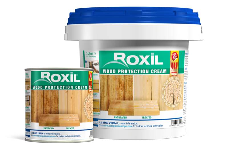 Roxil Wood Protection Cream - Instant Waterproofing Clear Treatment, Weatherproofs: Fences, Decking, Furniture, Sheds 