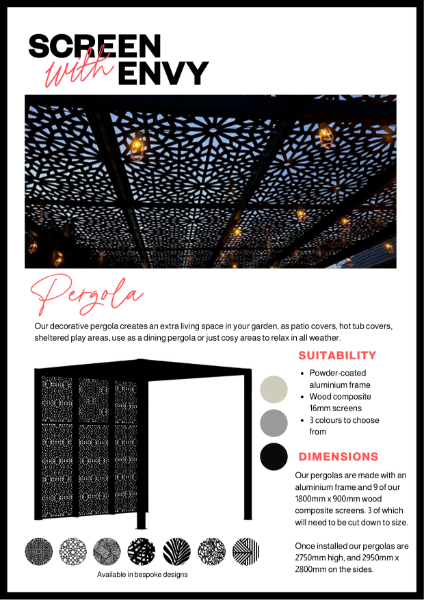 Pergola Product Data Sheet