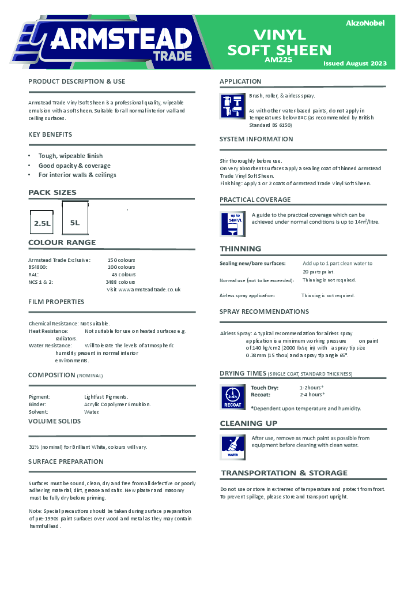Armstead 225 - Vinyl Soft Sheen