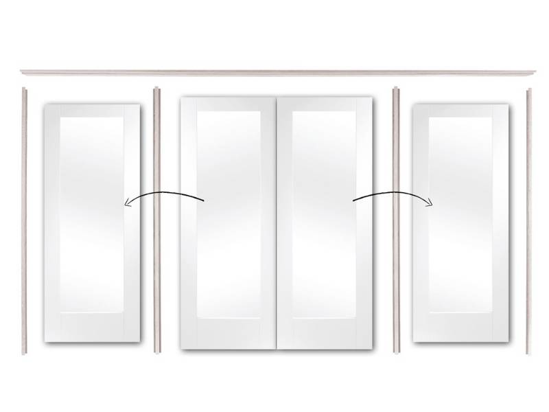 White Easi Slide Room Divider Door System