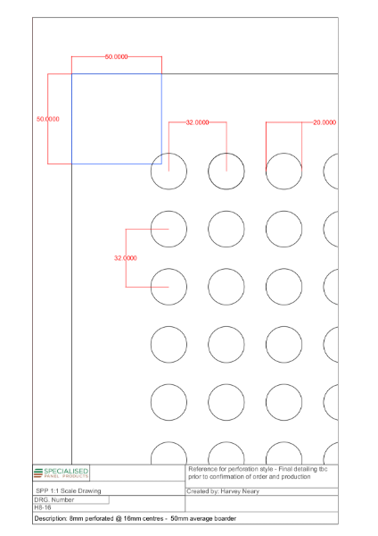 SPP Acoustics - H20-32 scale drawing