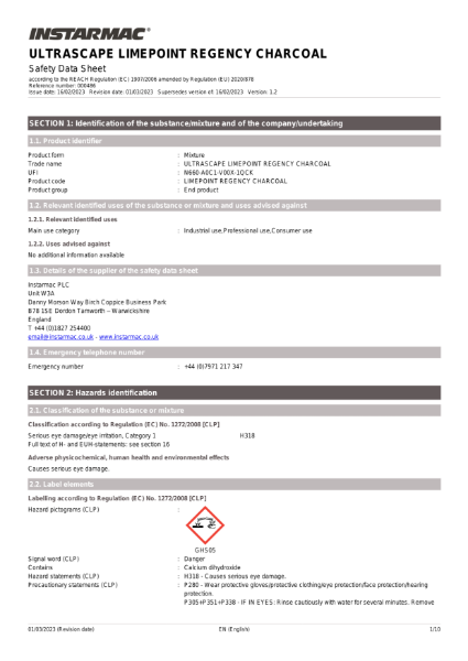 Limepoint Safety Datasheet