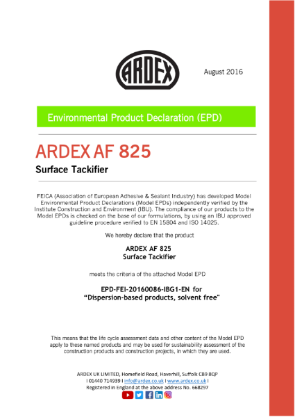 ARDEX AF 825 EPD