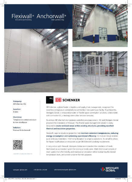 Flexiwall Case Study - DB Schenker (Warehouse)