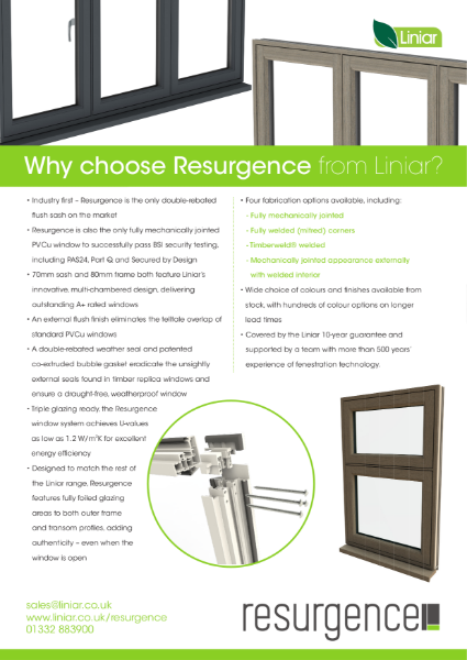 Resurgence 80mm flush sash window