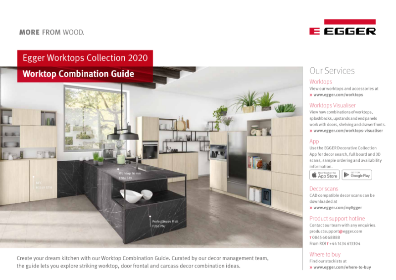 EGGER Worktop Combination Guide