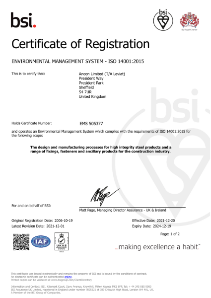 Environmental Management System - ISO 140001 