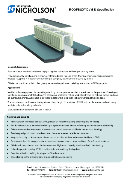 ROOFBOX-DVM-D-Product-Specification-Sheet