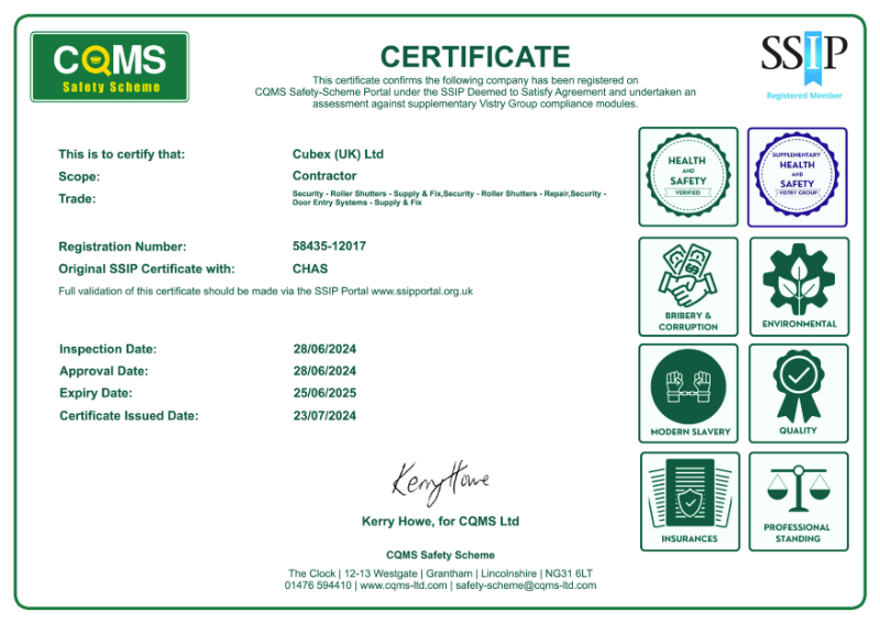 CQMS Safety Scheme